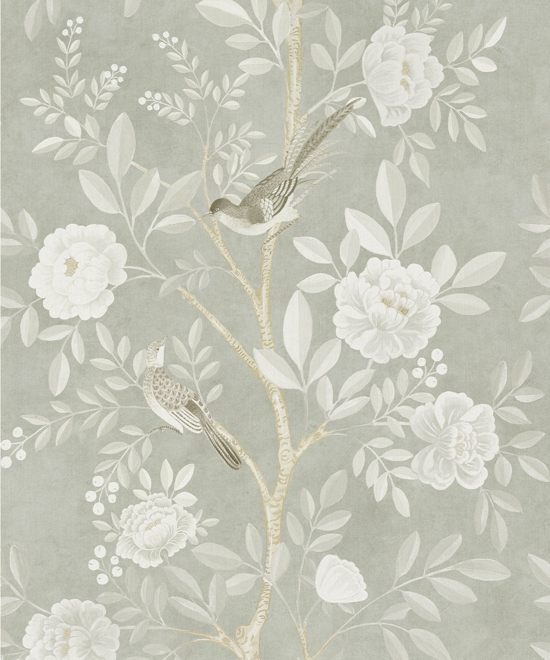 Chinoiserie Decorative Textile Wallpaper, Linen