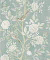 Chinoiserie Decorative Textile Wallpaper, Milk Green