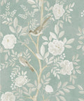 Chinoiserie Decorative Textile Wallpaper, Milk Green