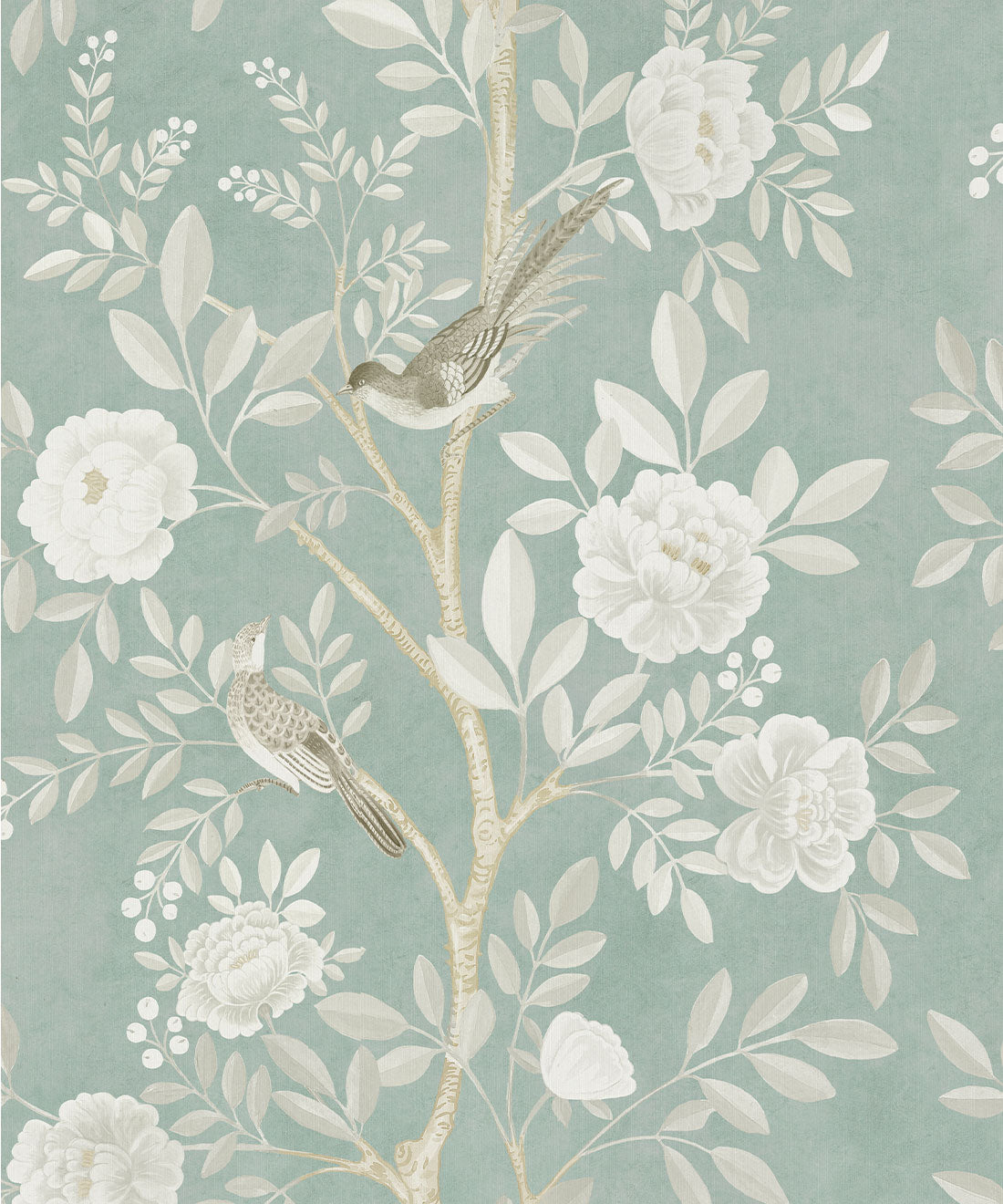Chinoiserie Decorative Textile Wallpaper, Milk Green