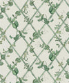 Petite Ivy Decorative Textile Wallpaper, Irish Linen and Green