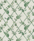 Petite Ivy Decorative Textile Wallpaper, Irish Linen and Green