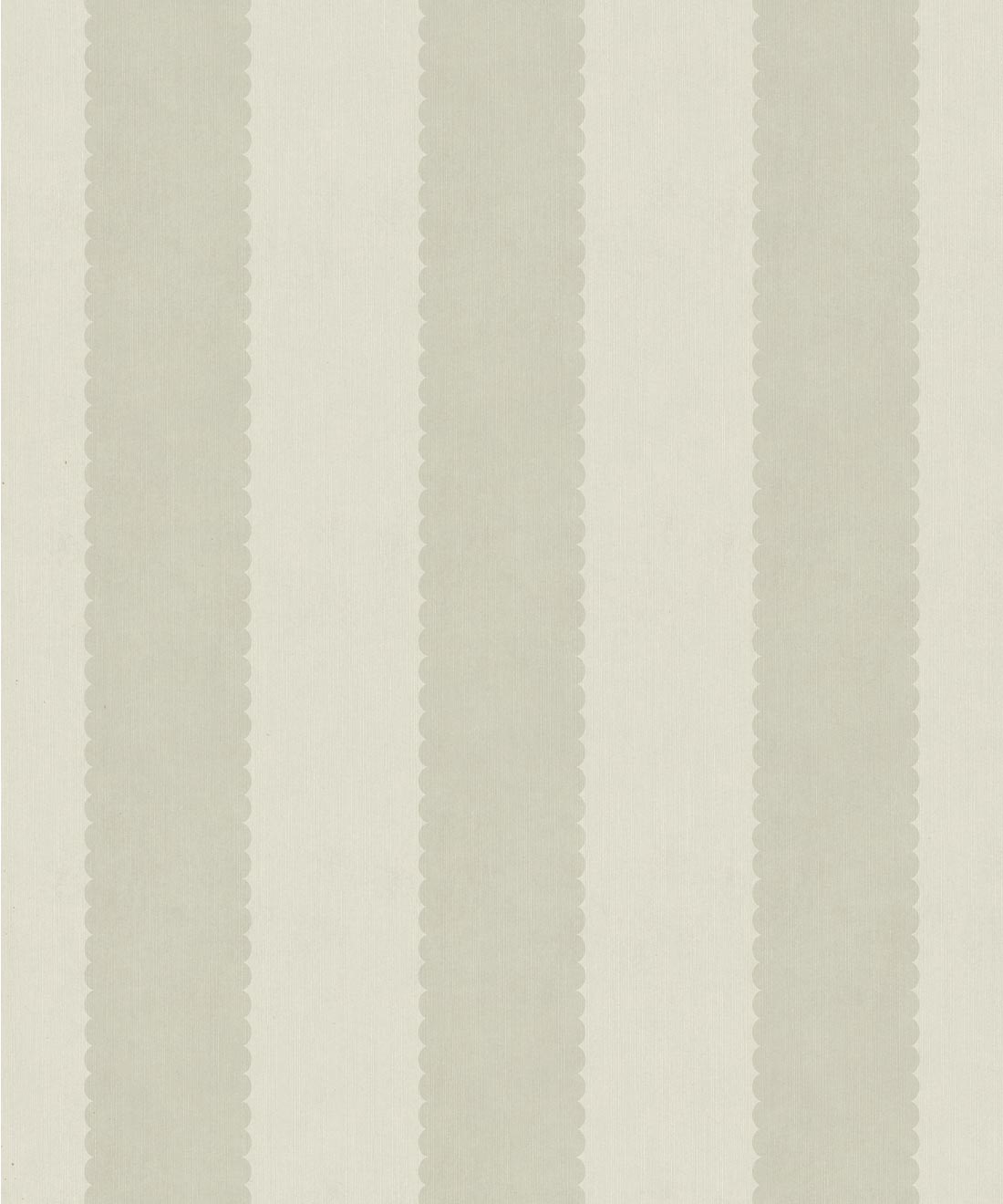 Scallop Stripe Decorative Textile Wallpaper, Linen