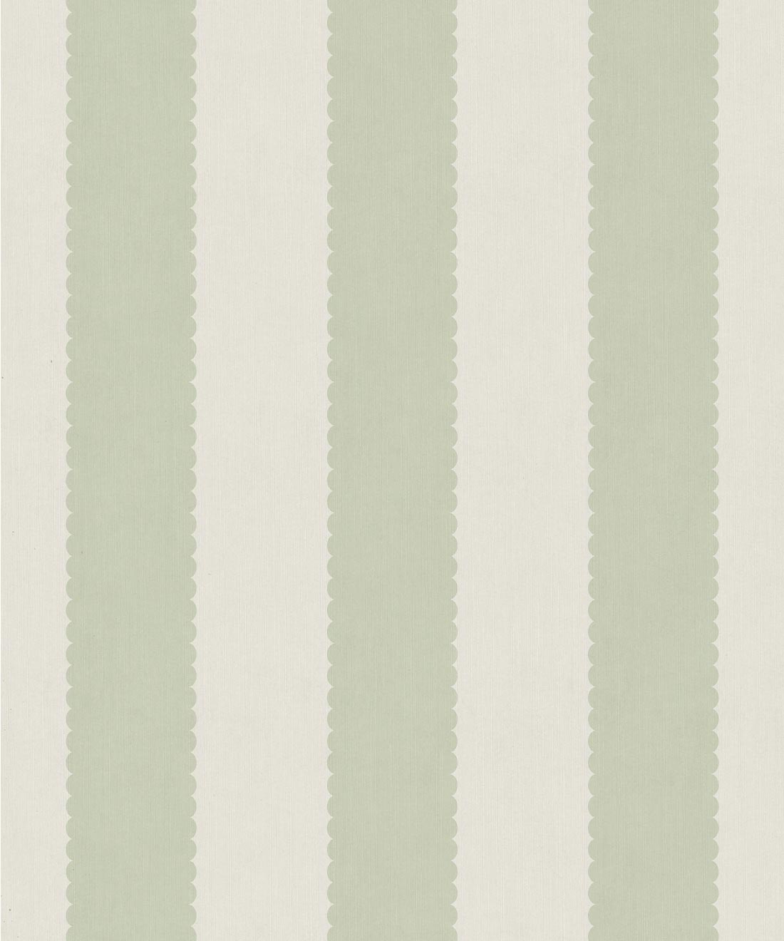 Scallop Stripe Decorative Textile Wallpaper, Willow