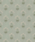 Geranium Decorative Textile Wallpaper, Duck Egg