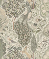 Peacock Garden Decorative Textile Wallpaper, Linen