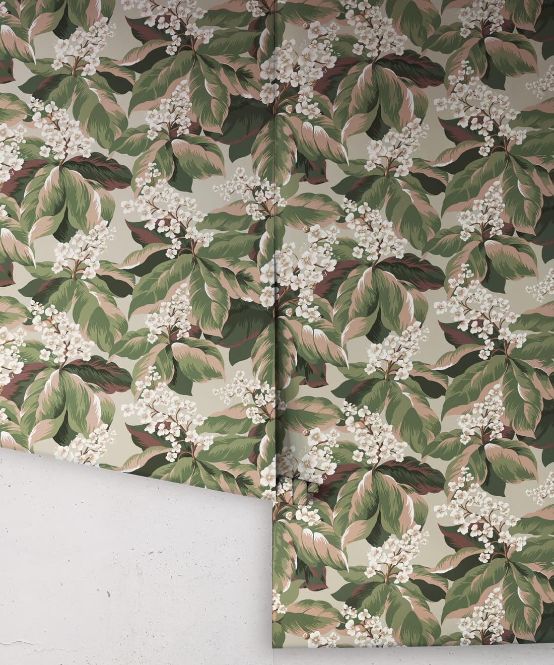 Horse Chestnut Decorative Textile Wallpaper, Night