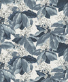 Horse Chestnut Decorative Textile Wallpaper, Indigo