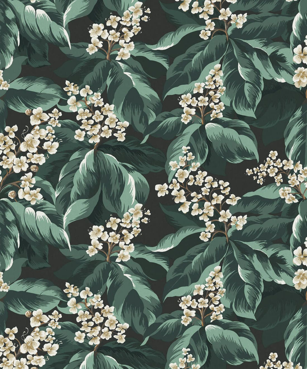 Horse Chestnut Decorative Textile Wallpaper, Lagoon