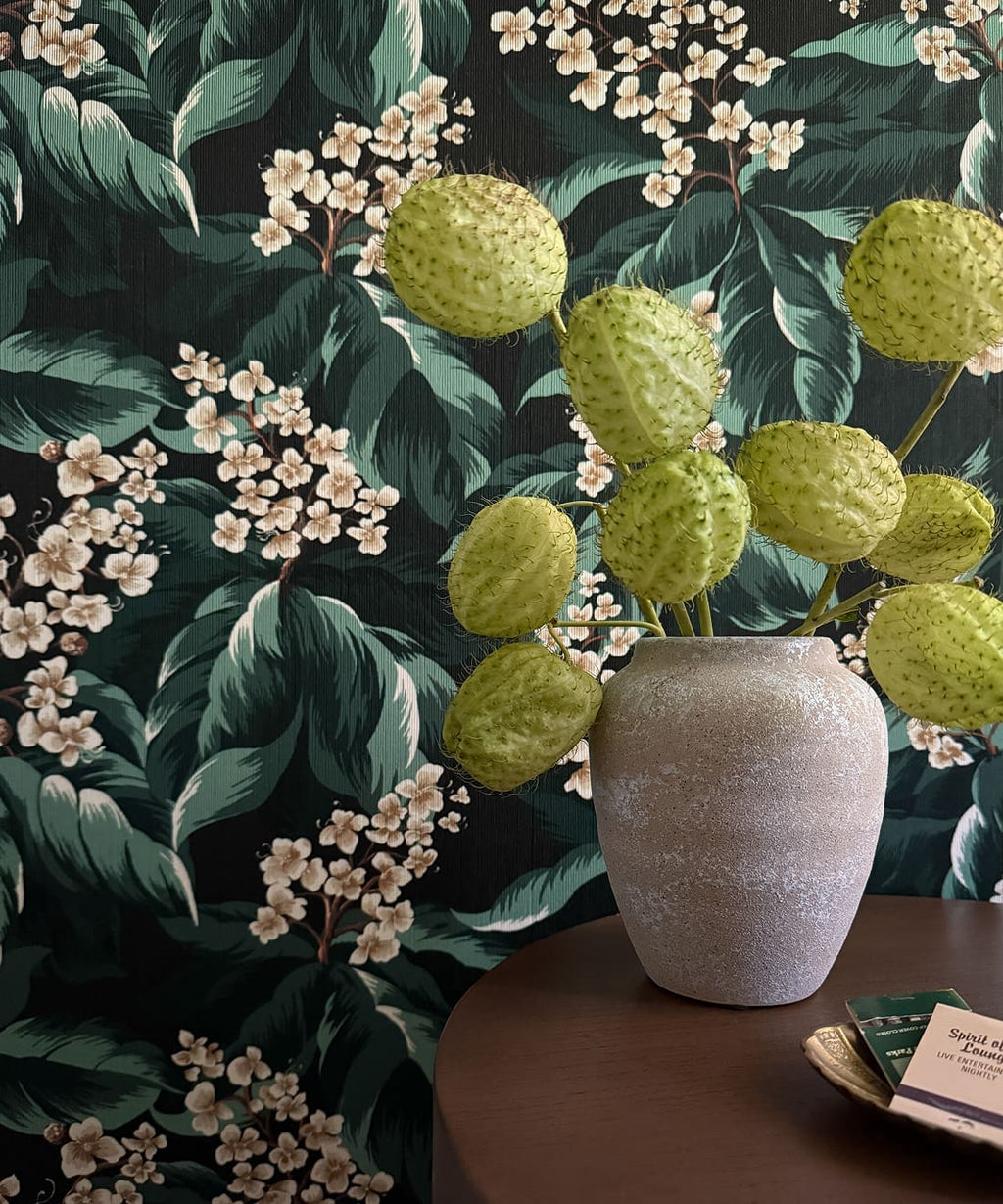 Horse Chestnut Decorative Textile Wallpaper, Lagoon