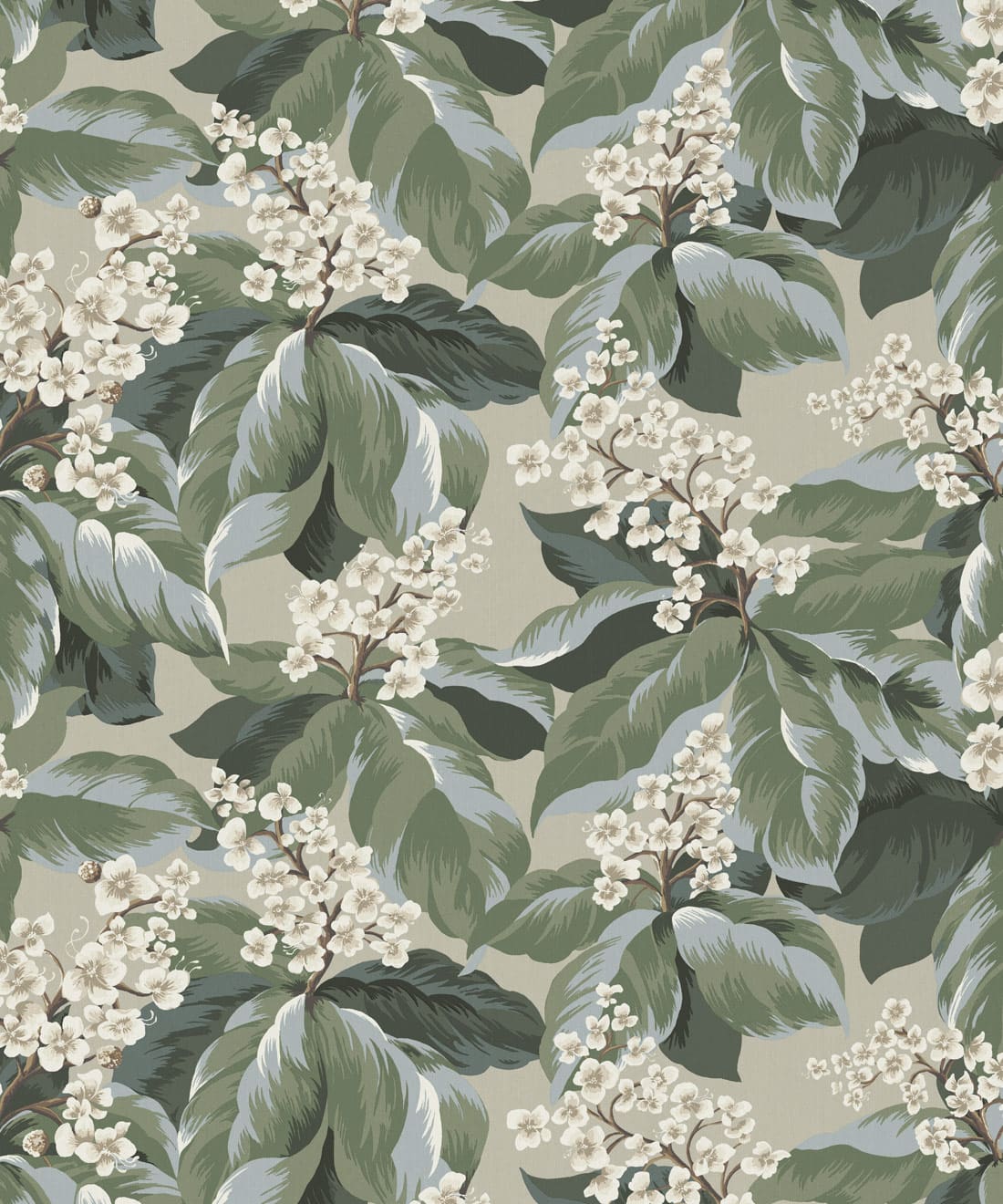 Horse Chestnut Decorative Textile Wallpaper, Periwinkle