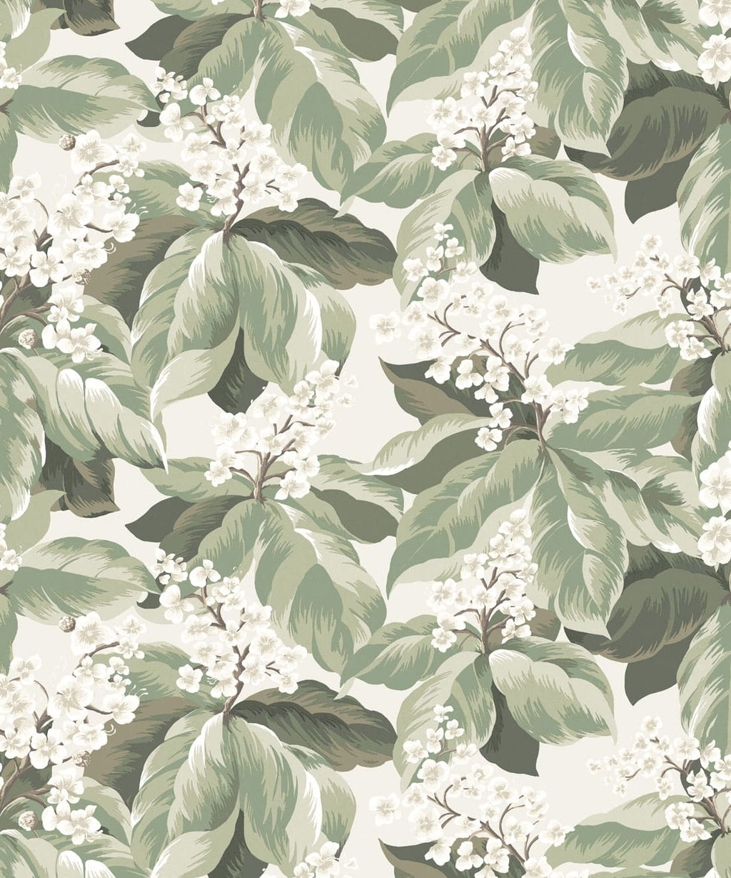 Horse Chestnut Decorative Textile Wallpaper, Sage
