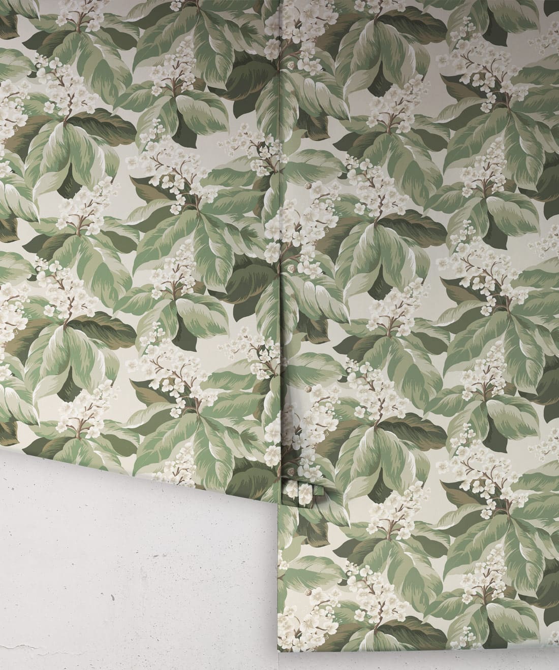 Horse Chestnut Decorative Textile Wallpaper, Night