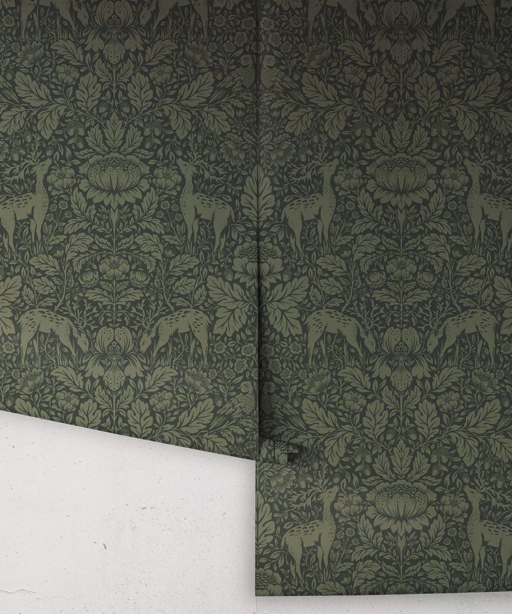 Richmond Decorative Textile Wallpaper, Forest