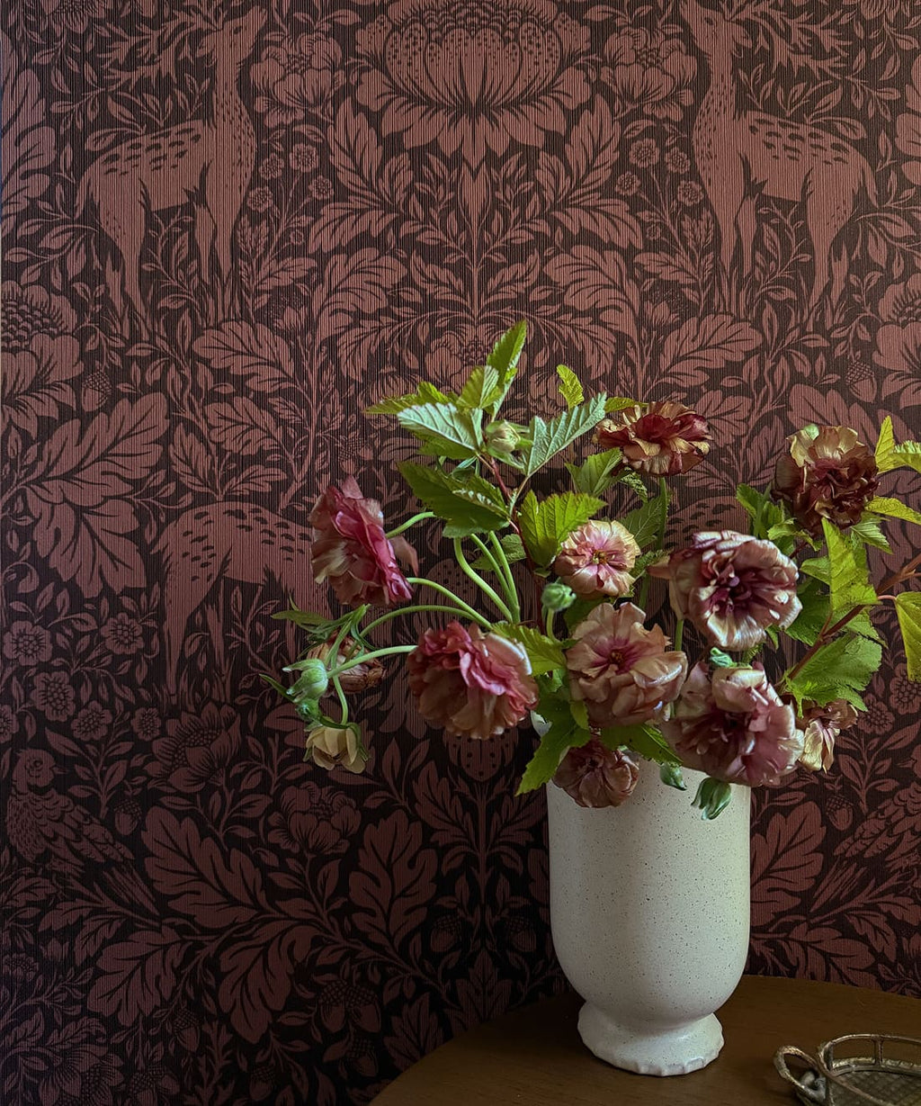 Richmond Decorative Textile Wallpaper, Plum