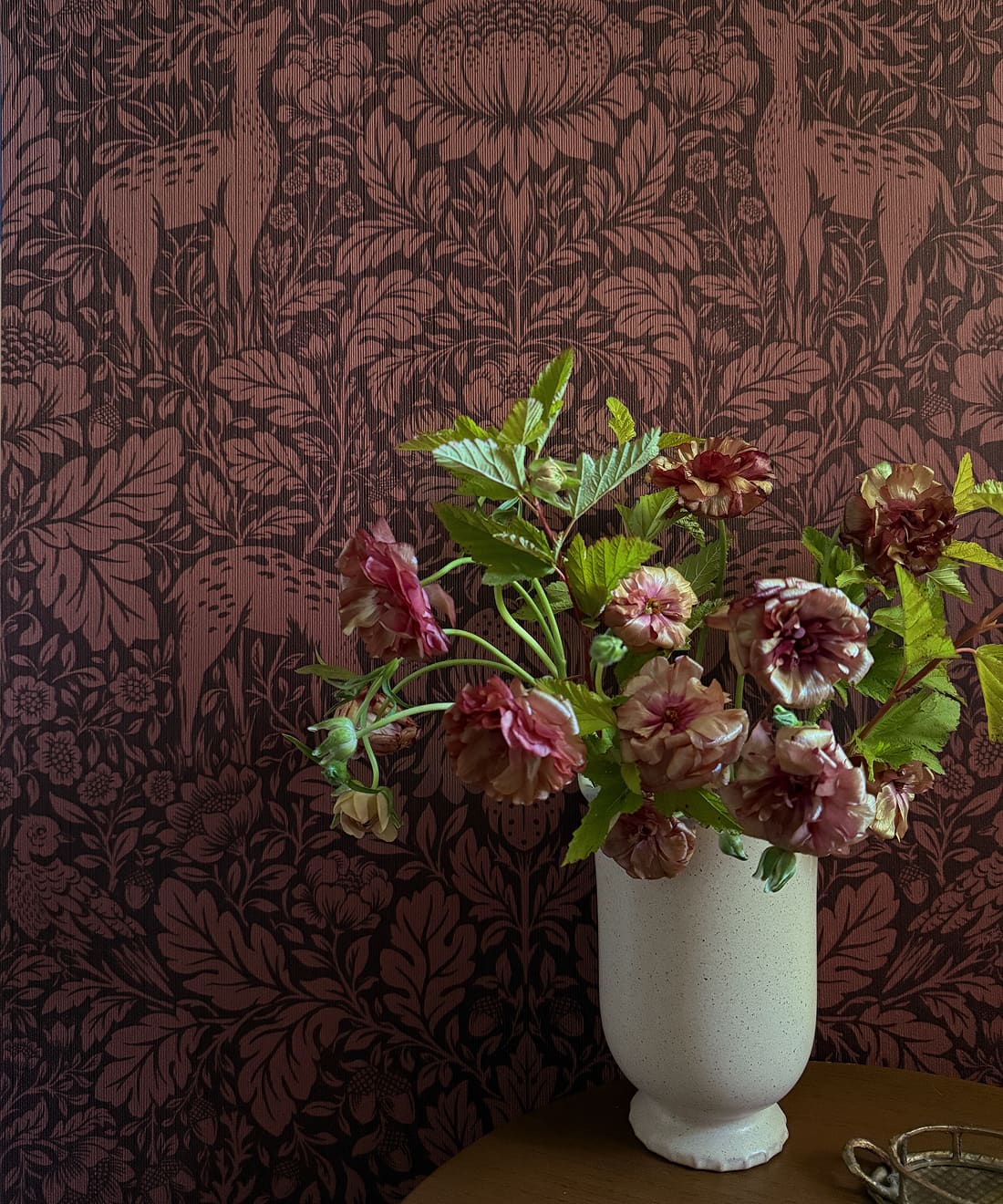 Richmond Decorative Textile Wallpaper, Plum