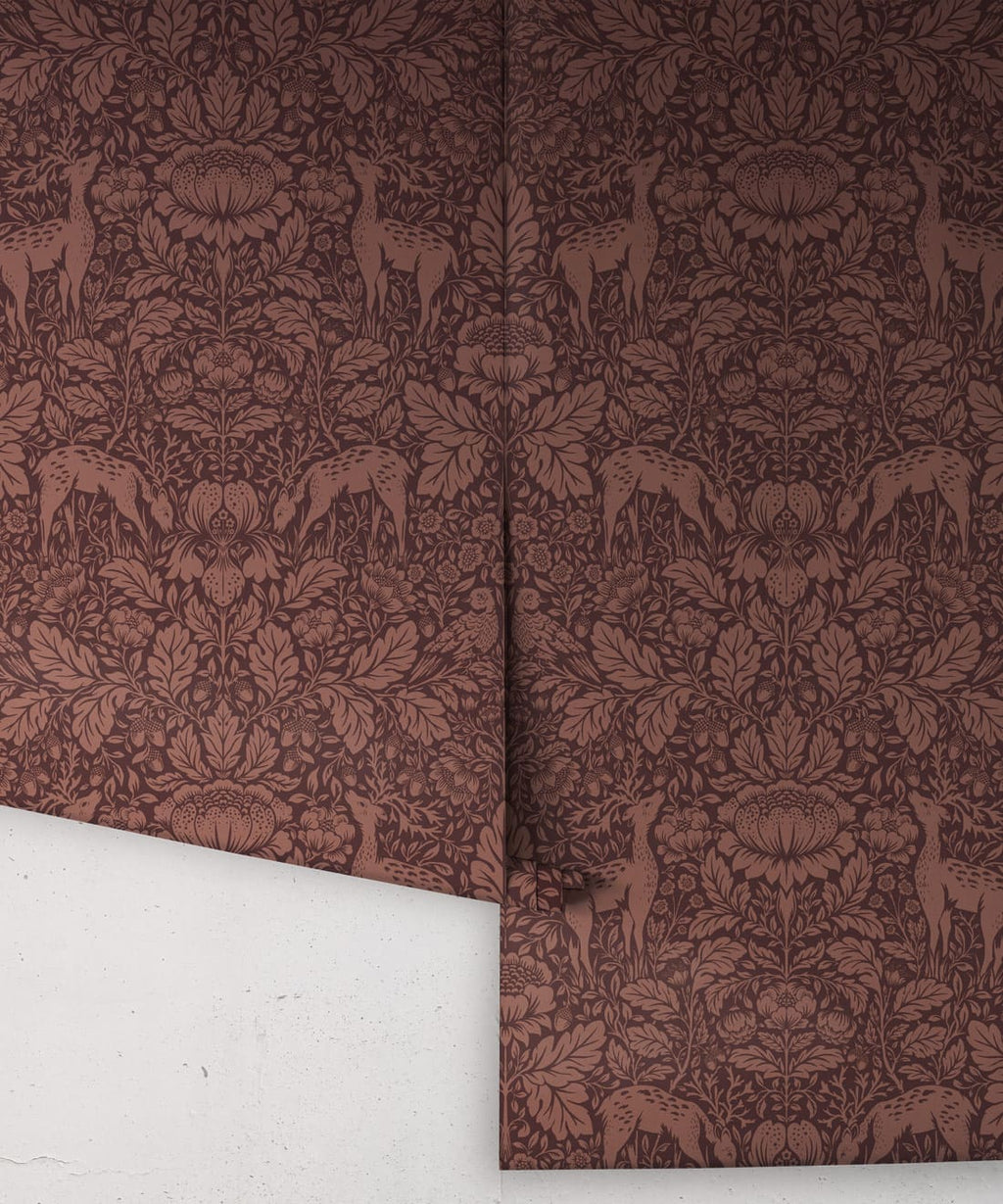Richmond Decorative Textile Wallpaper, Plum