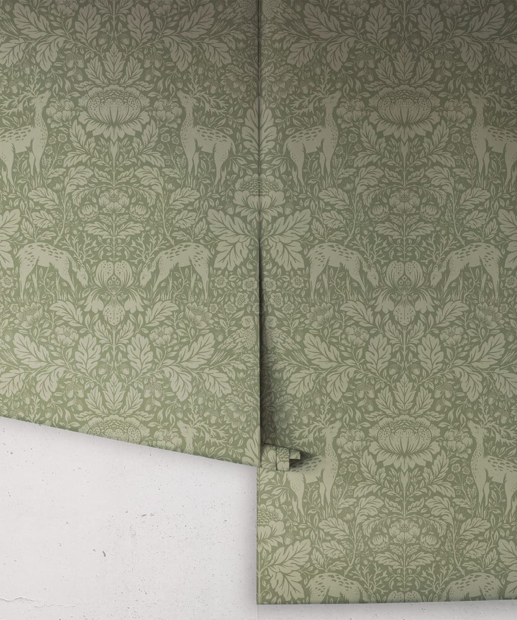 Richmond Decorative Textile Wallpaper, Sage