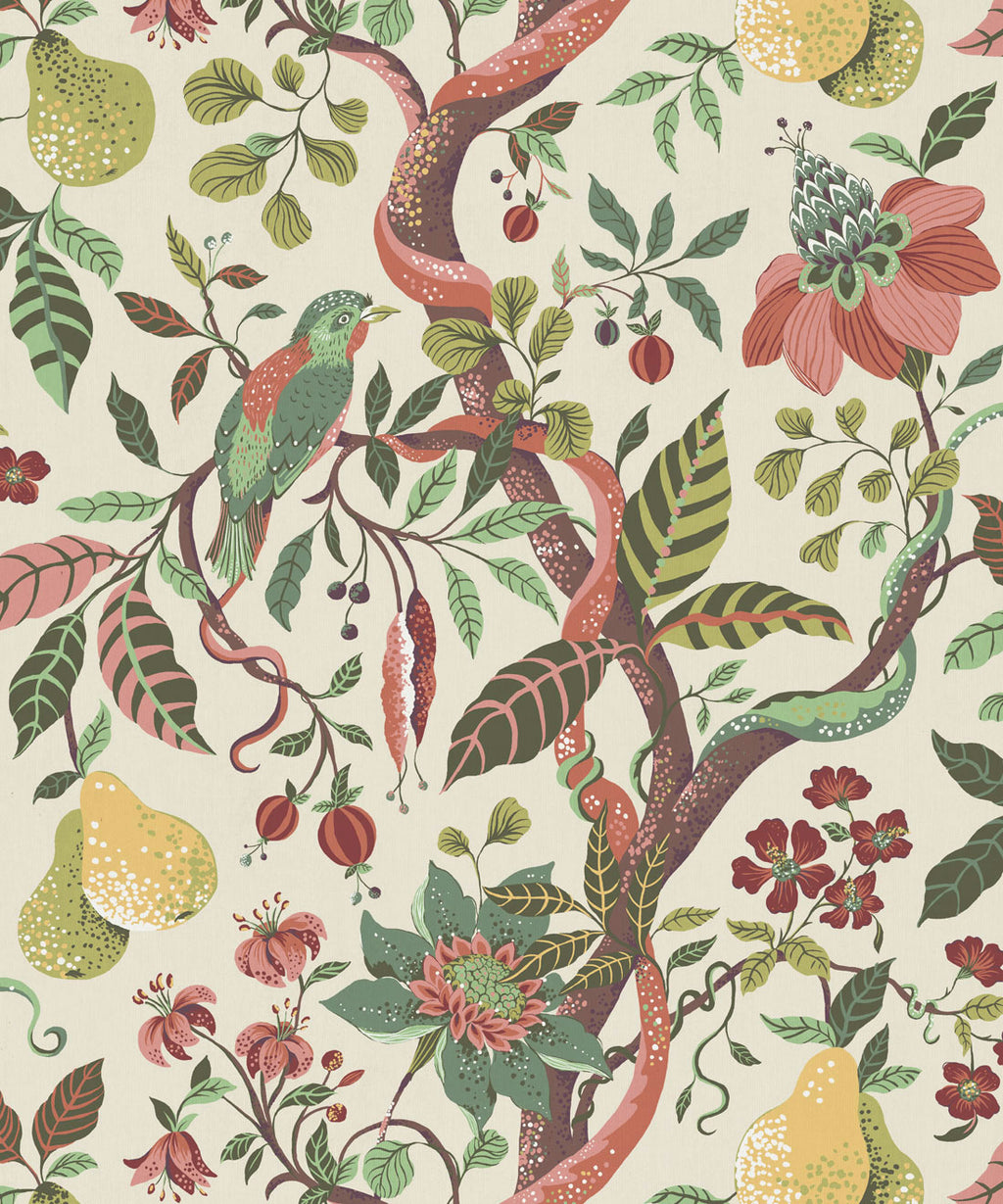Pear Tree Decorative Textile Wallpaper, Apricot