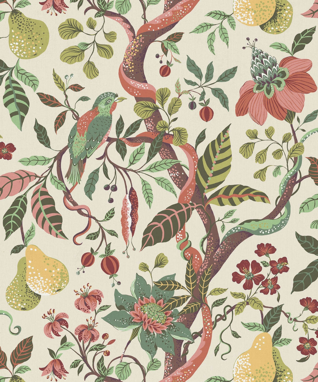 Pear Tree Decorative Textile Wallpaper, Apricot