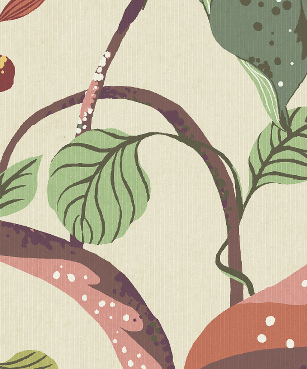 Pear Tree Decorative Textile Wallpaper, Apricot