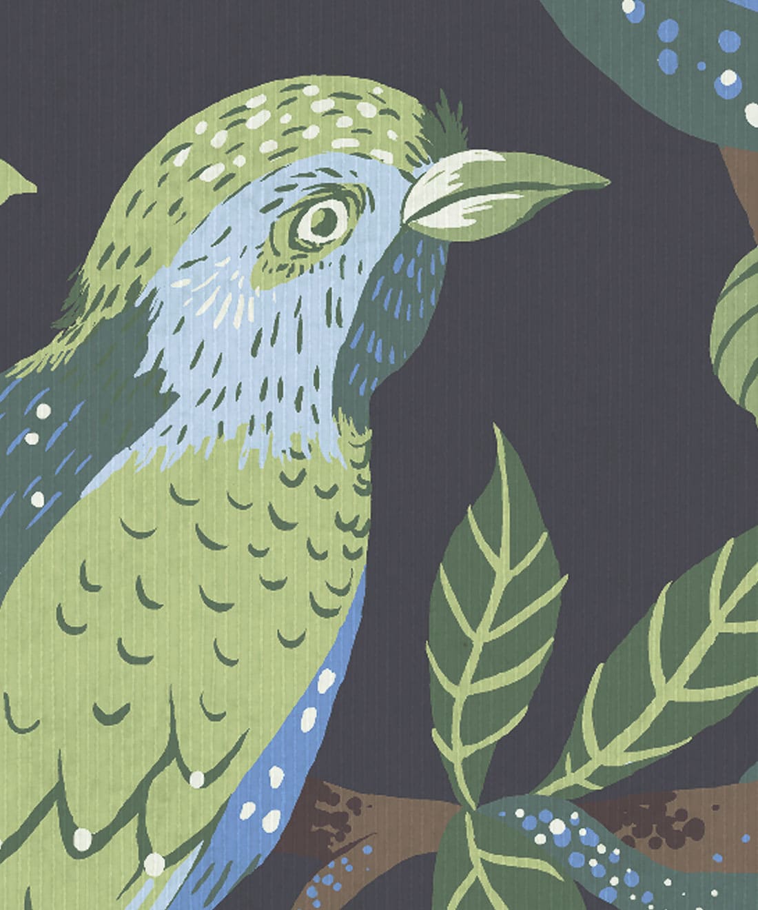 Pear Tree Decorative Textile Wallpaper, Indigo