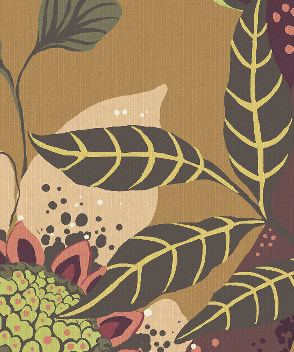 Pear Tree Decorative Textile Wallpaper, Ochre