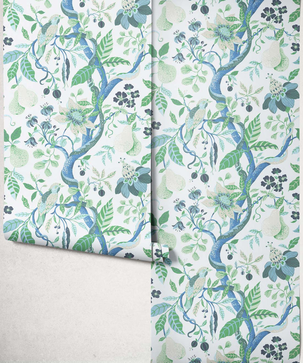 Pear Tree Decorative Textile Wallpaper, River