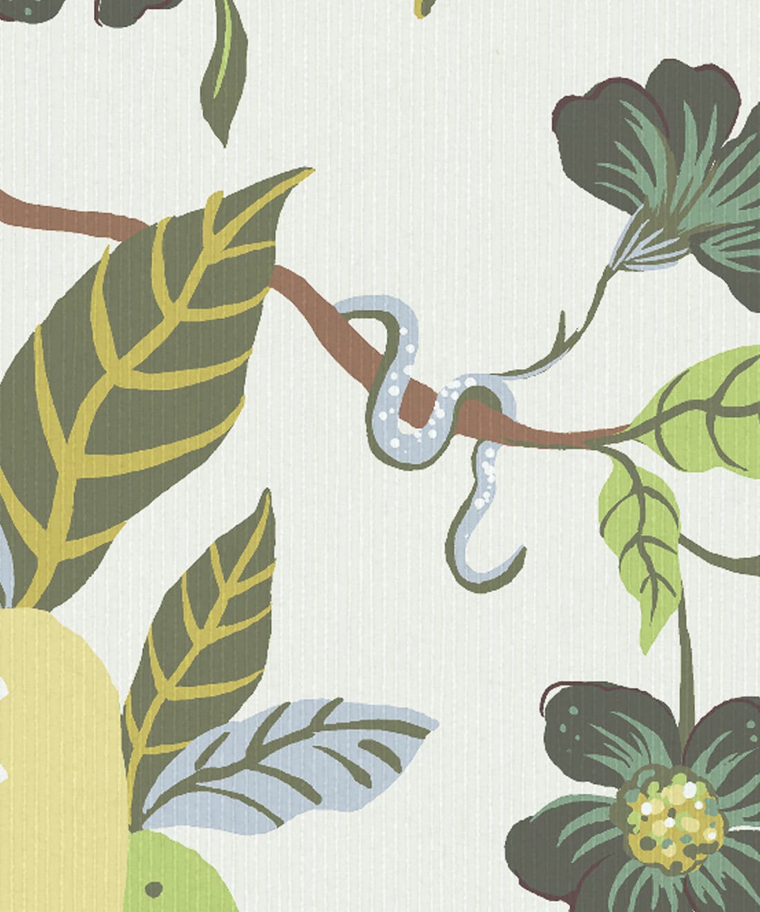 Pear Tree Decorative Textile Wallpaper, Seaglass