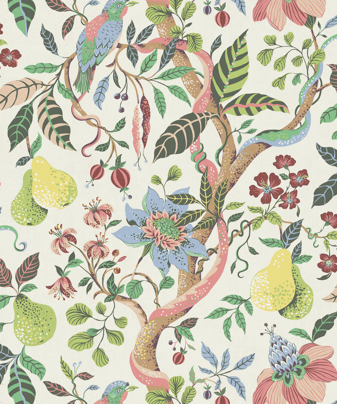 Pear Tree Decorative Textile Wallpaper, Sorbet