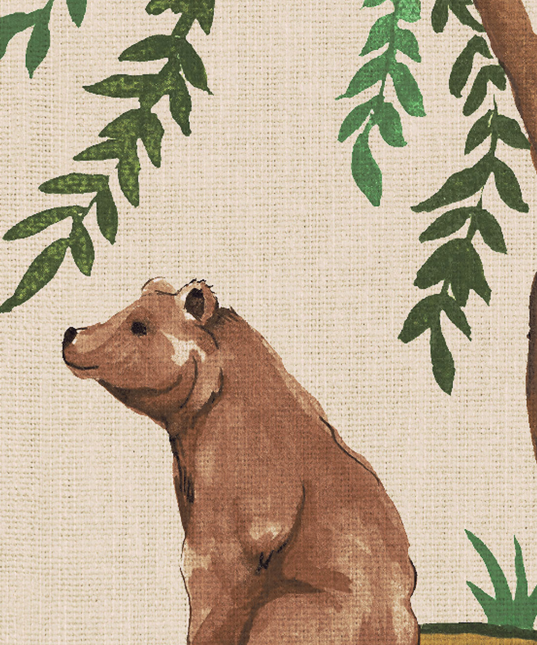 Willow Wood Decorative Textile Wallpaper, Cherry
