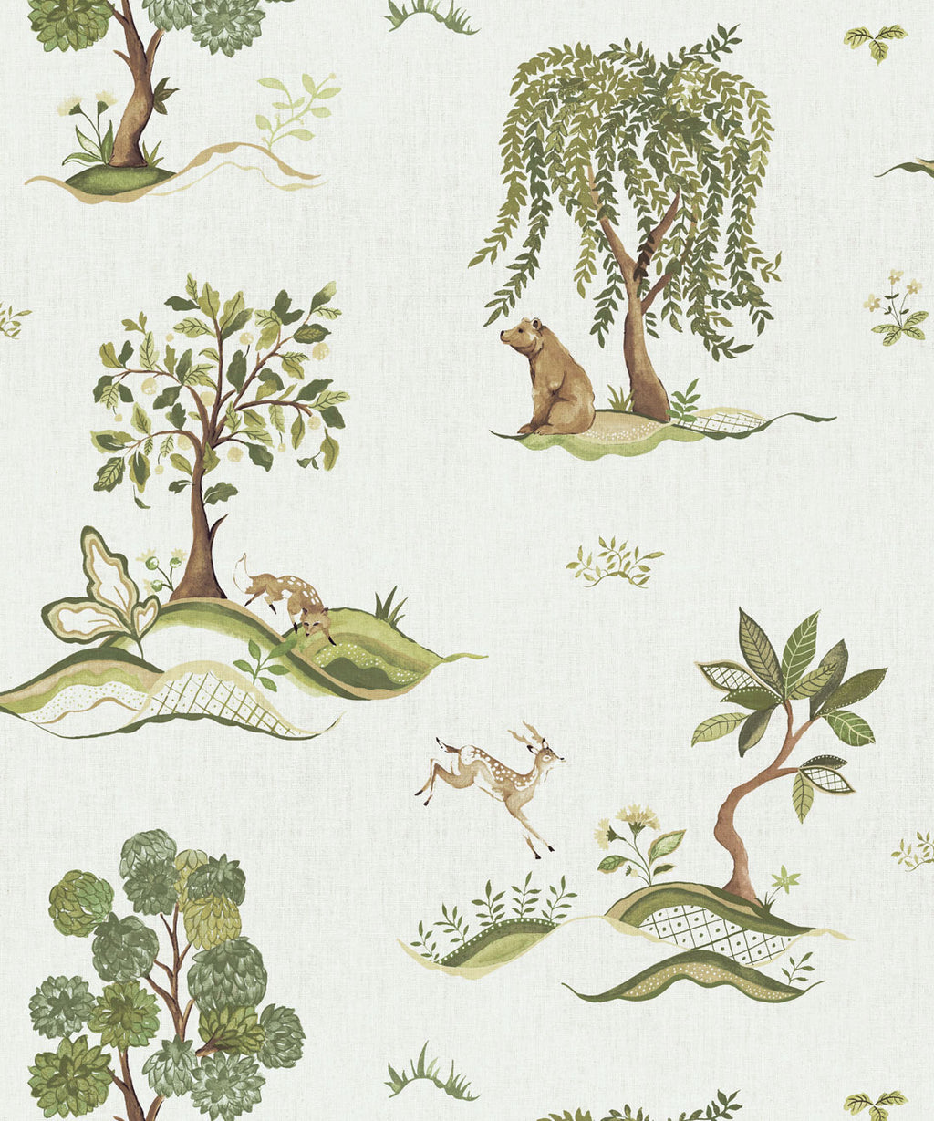 Willow Wood Decorative Textile Wallpaper, Linen