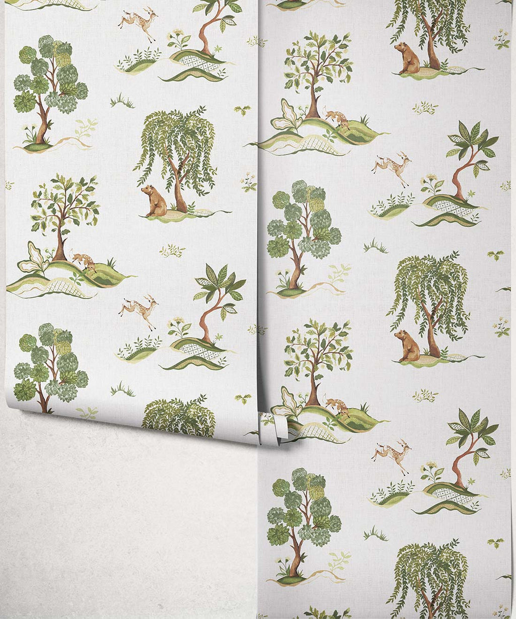 Willow Wood Decorative Textile Wallpaper, Linen