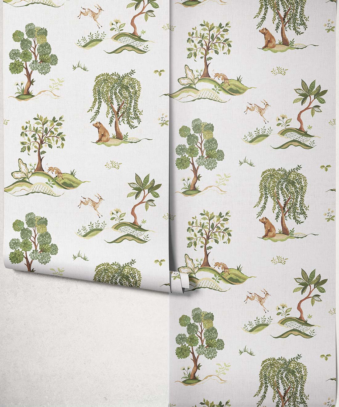 Willow Wood Decorative Textile Wallpaper, Linen