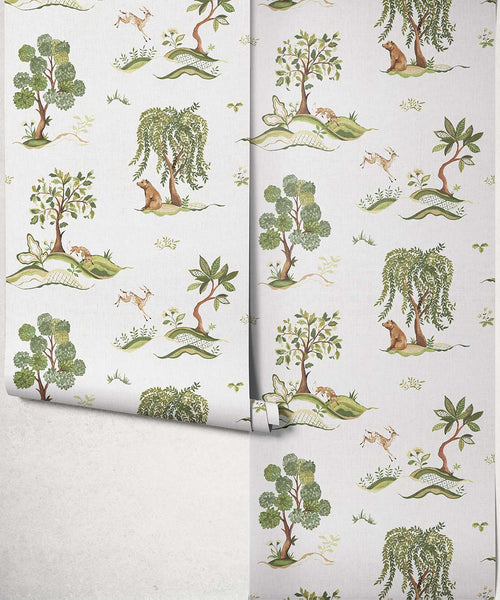 Willow Wood Decorative Textile Wallpaper, Linen