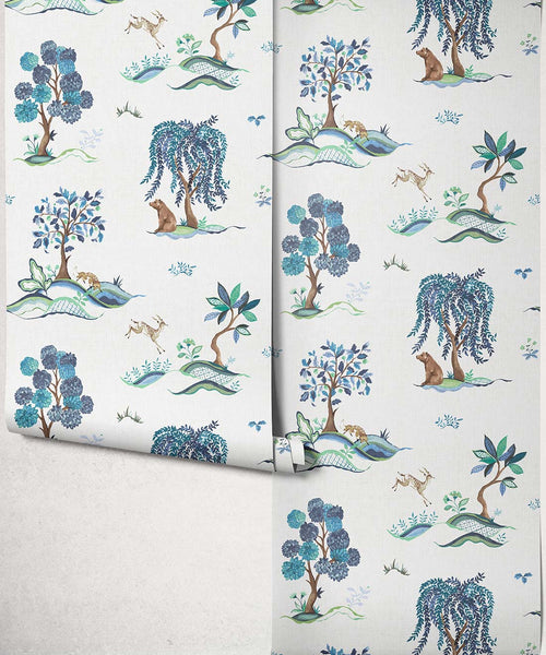 Willow Wood Decorative Textile Wallpaper, River