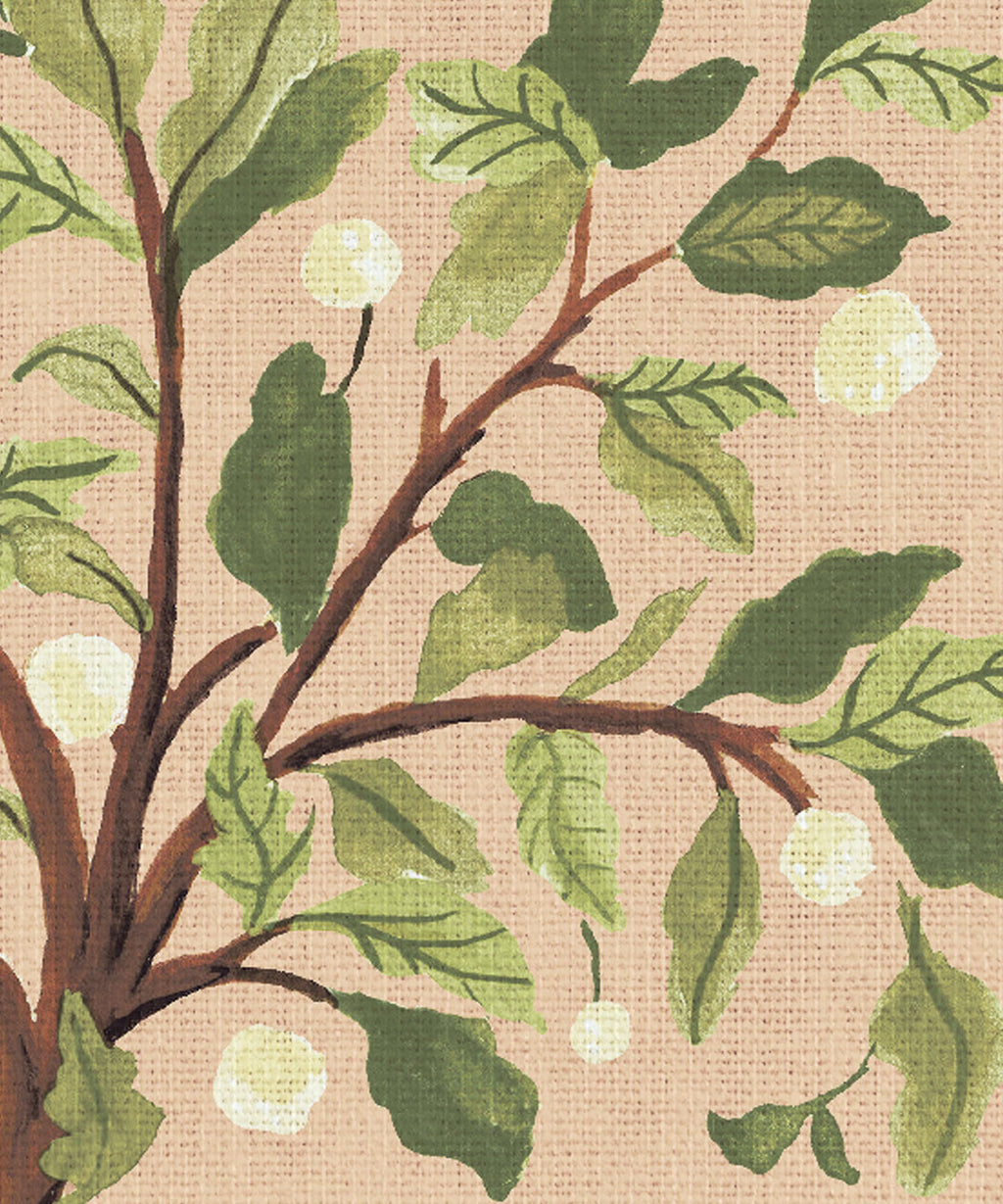 Willow Wood Decorative Textile Wallpaper, Rose