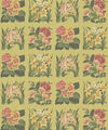 Flower Patch Decorative Textile Wallpaper, Chartreuse