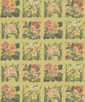 Flower Patch Decorative Textile Wallpaper, Chartreuse