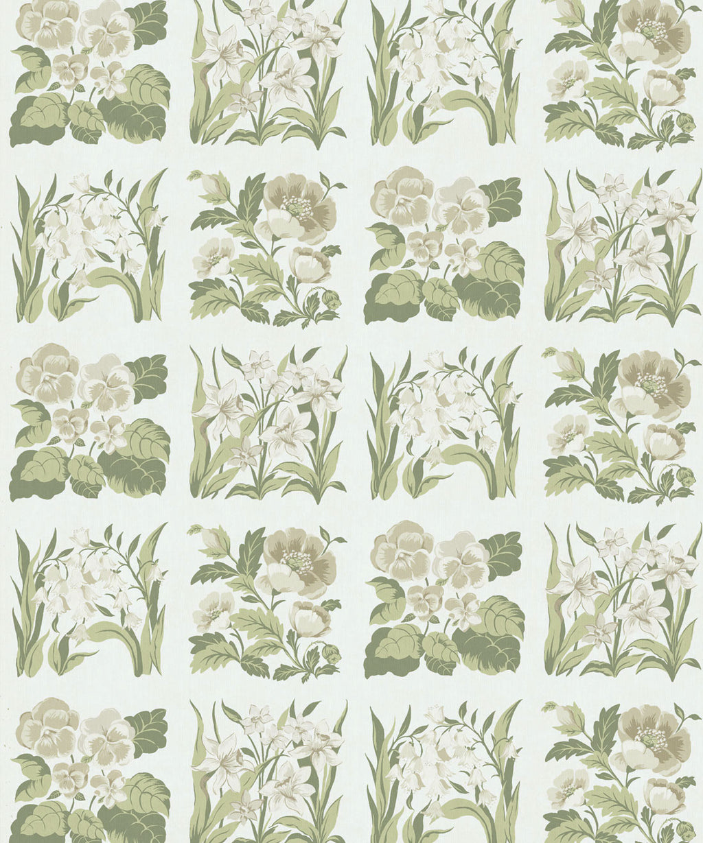 Flower Patch Decorative Textile Wallpaper, Linen