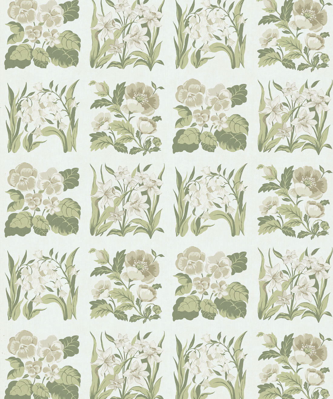 Flower Patch Decorative Textile Wallpaper, Linen