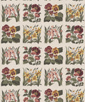 Flower Patch Decorative Textile Wallpaper, Plum