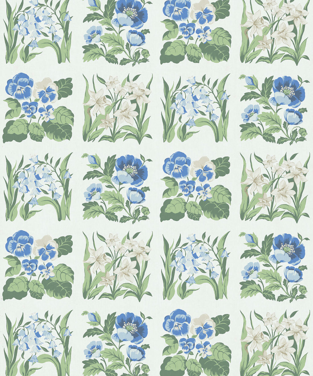 Flower Patch Decorative Textile Wallpaper, River