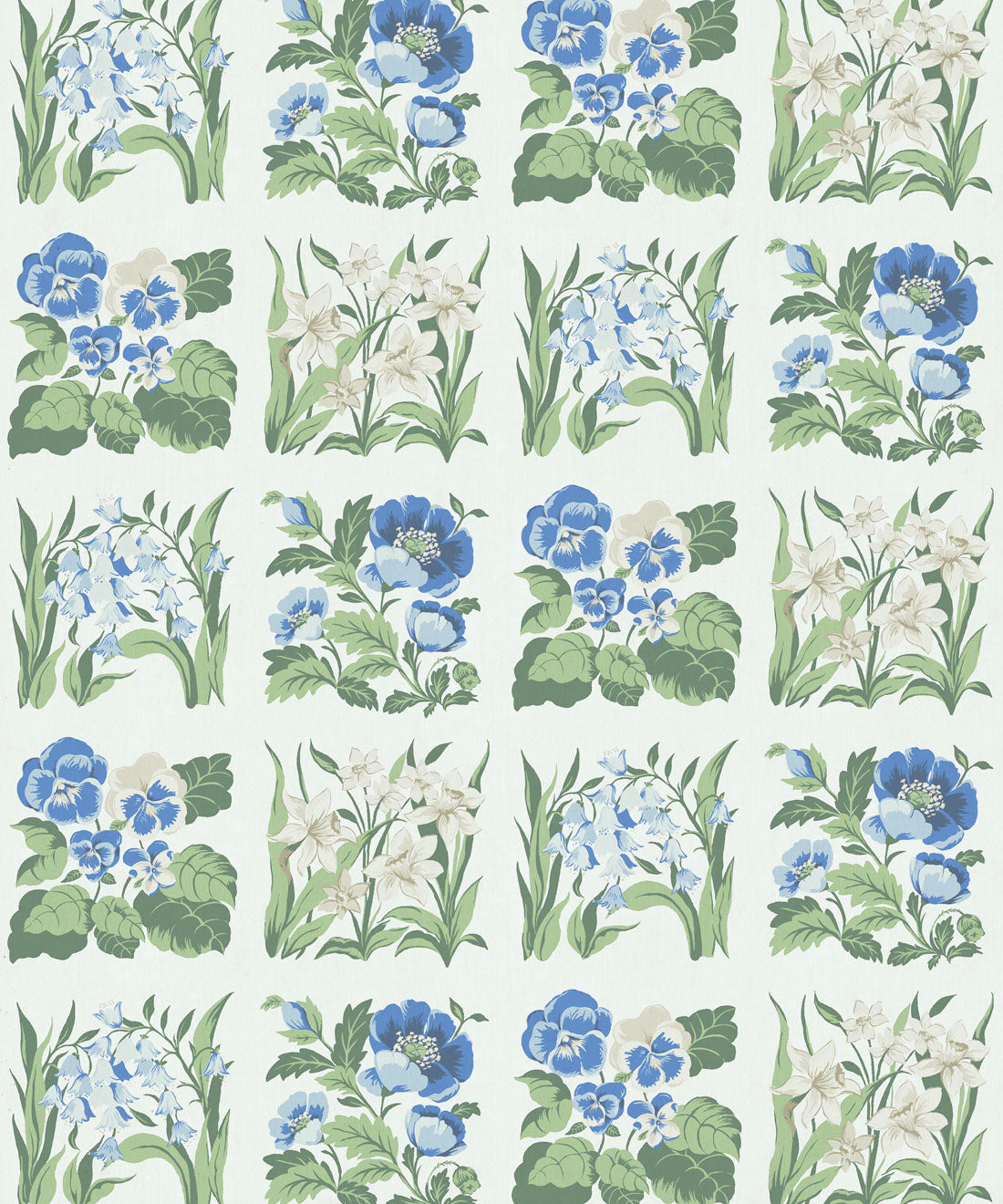 Flower Patch Decorative Textile Wallpaper, River