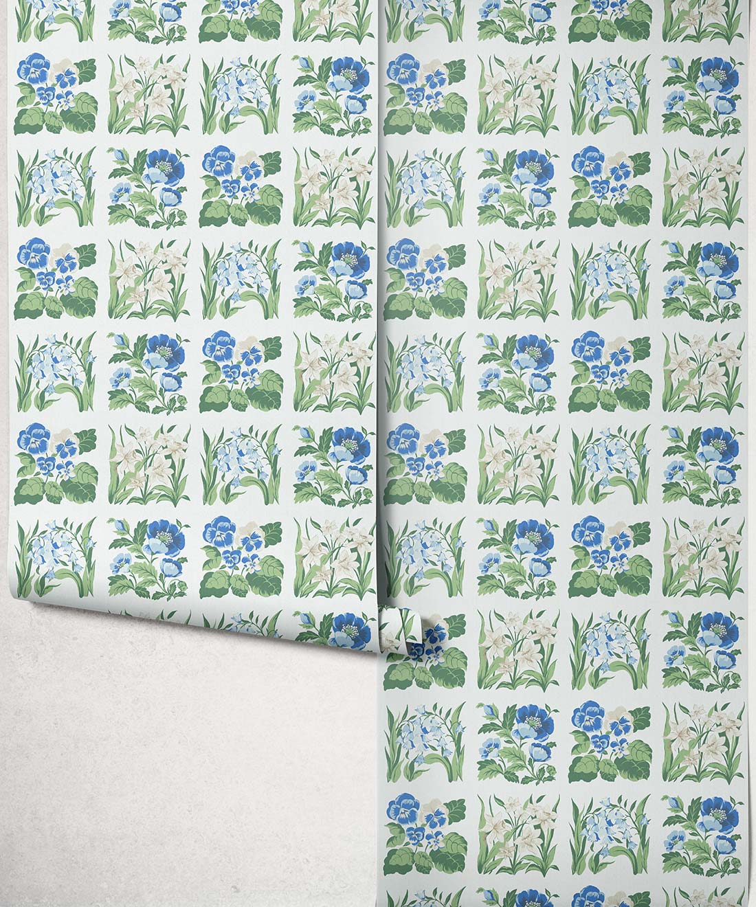 Flower Patch Decorative Textile Wallpaper, River