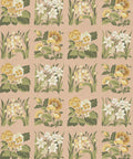 Flower Patch Decorative Textile Wallpaper, Rose