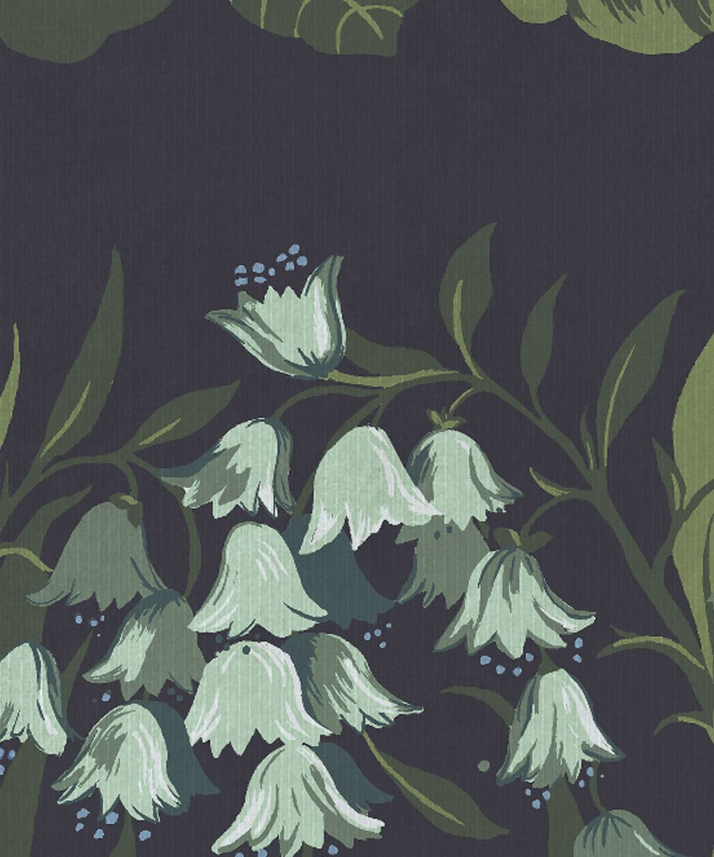 Flower Patch Decorative Textile Wallpaper, Teal