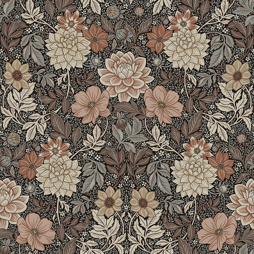 Dahlia Garden 7689 - Dark brown