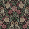Dahlia Garden 7694 - Burgundy and Teal