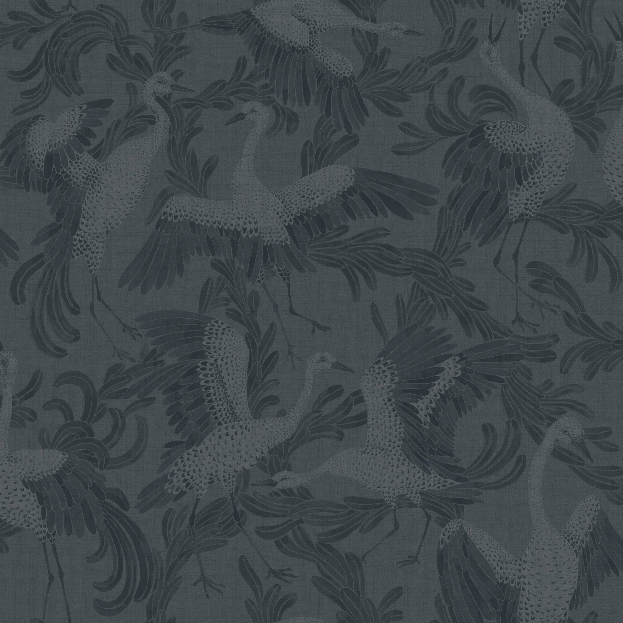 Dancing Crane - Indigo Blue 3128